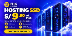 Hosting SSD rápido y seguro en Perú por S/ 89 al año
